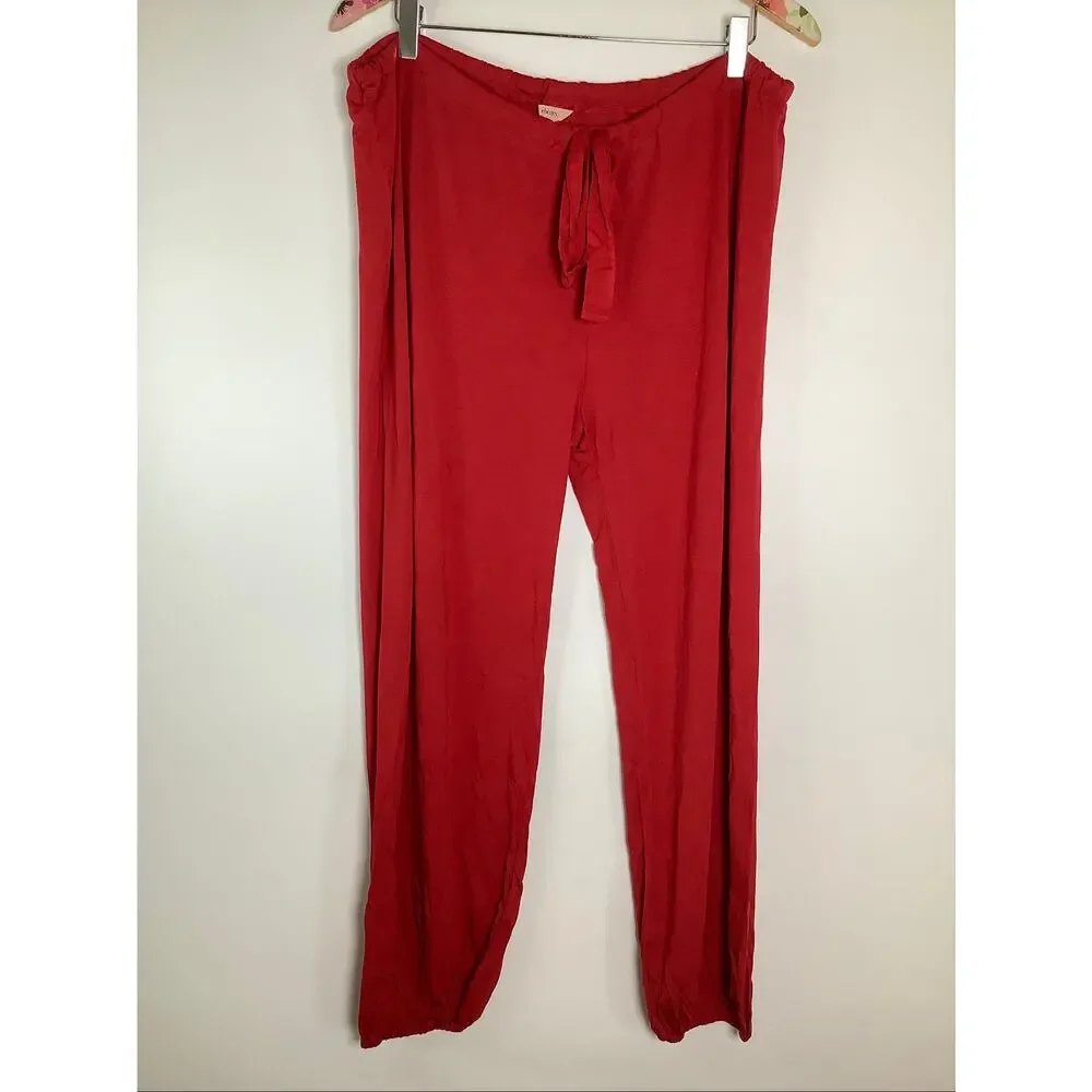 Eberjey Women's XL Red Gisele TENCEL Modal Slouchy Pajama Set Loungewear V4-5